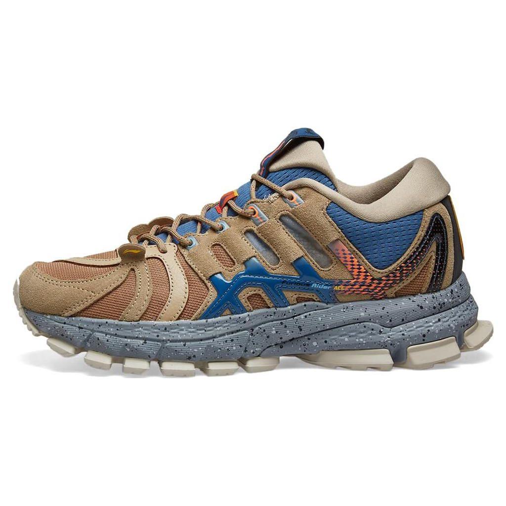 Li-Ning Furious Rider Ace 1.5 Slip Resistant Lightweight Low Top Casual Running Shoes Men Sneakers Blue Brown ARZP007-1