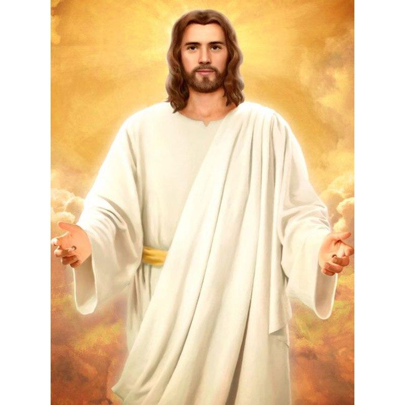 

Религиозная Алмазная картина Иисус Христианин 5d Алмазная вышивка Мозаика Наборы для вышивки крестом Ручная работа DIY Украшение дома Full Round 40x50CM