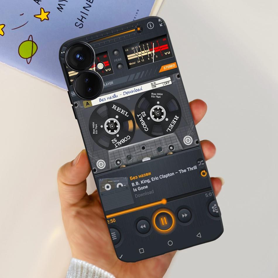 For Tecno Spark 9 Pro KH7 KH7n Cute Cartoon Phone Case For Tecno Spark 9Pro Black Silicone Soft TPU Cases