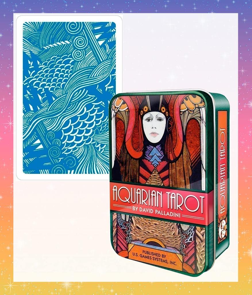 Aquarian Tarot Cards in a Tin with a Japanese Instruction Manual by lulucouture 67-page (Authentic)