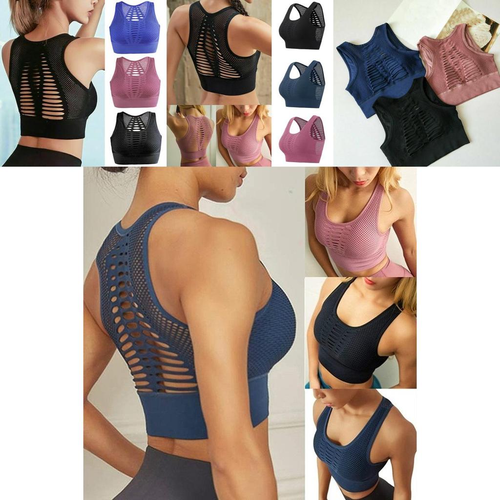 Women's Ultra-light Breathable Mesh Padded Sports Bra For Gym And Yoga Activities