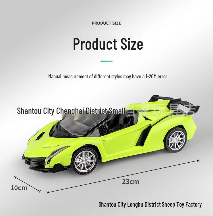 Children's Remote Control Convertible Sports Racing Car Toy - Rechargeable & Wireless with Lights