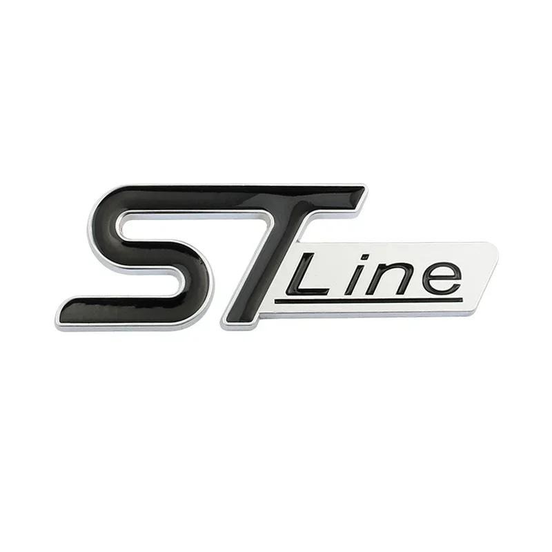 3D Metal ST LINE Logo Rear Trunk Emblem Badge Sticker for Ford Focus FIESTA Kuga ESCAPE Mondeo EcoBoost