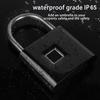 Keyless Portable USB Charging Fingerprint Lock,Smart Padlock Quick Unlock Waterproof and Rustproof,Smart Lock for Warehouses, Gym, Schools, Homes,