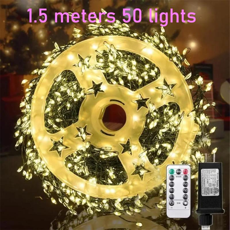 

Remote Control LED Firecracker String Lights - EU/US DC Power Fairy Garland for Halloween/Christmas/Wedding Party Decor USB remote control