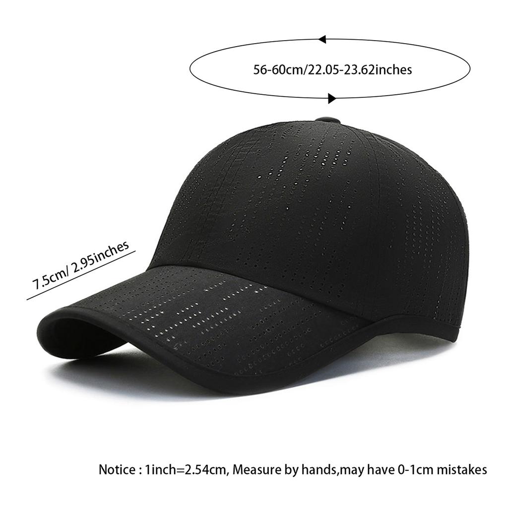 Ice Silk Breathable Quick Dry Baseball Cap Unisex Spring Summer Outdoor Sports Hat For Men And Women