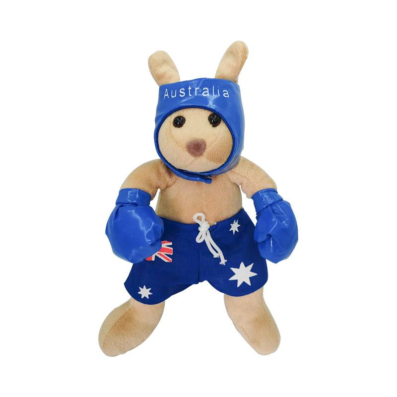 

Gift Boxing Kangaroo Plush Toy | Realistic Stuffed Kangaroo Doll | Kids Interactive Boxing Toy 22cm синій