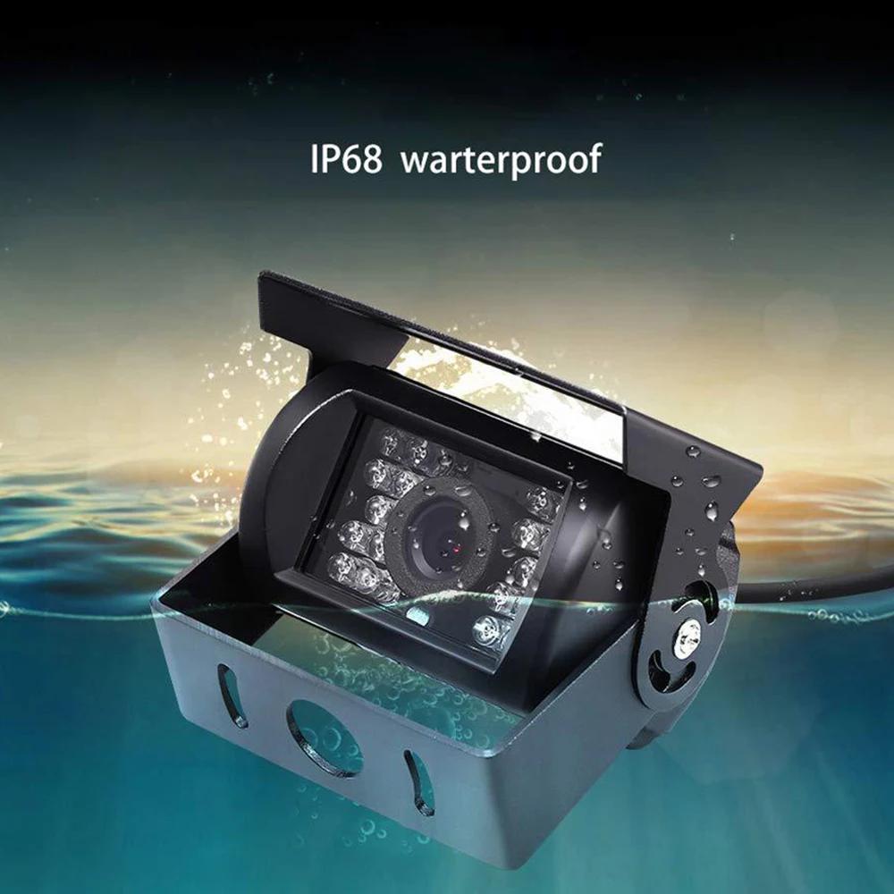 18 LED Car Rear View Reversing Parking Backup Camera IR Night Vision For 24V Bus Truck Motorhome Van