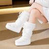 Xiaohongshu Snow Boots Women's 2025 Winter Warm and Non-slip Inner Height-increasing Cotton Boots MOON Same Waterproof and Velvet Boots