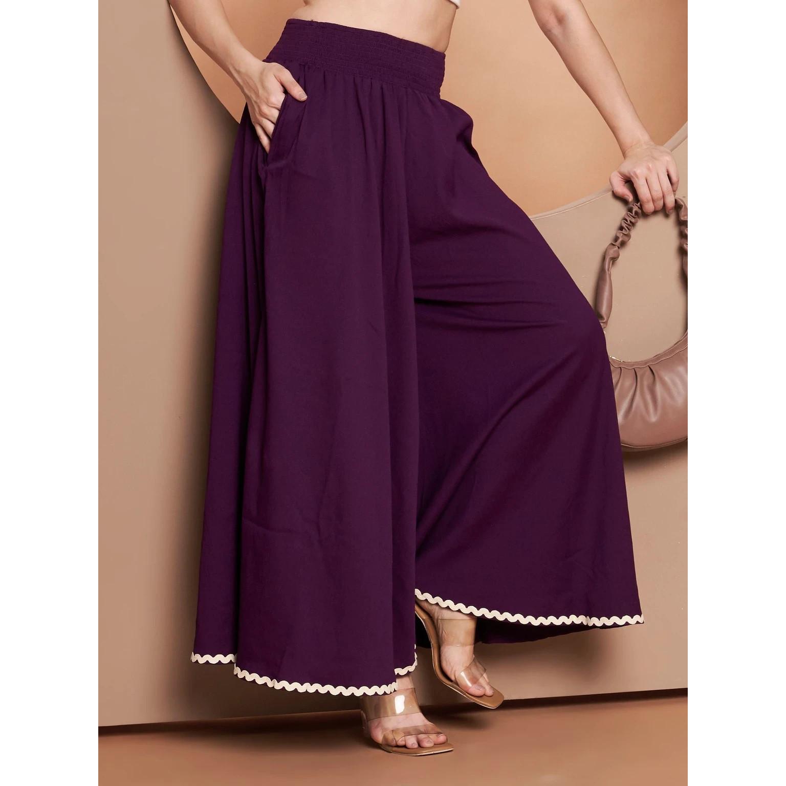 Beautiful Bollywood Flared Trouser Indian Women Designer Palazzo Skirt Dress Free