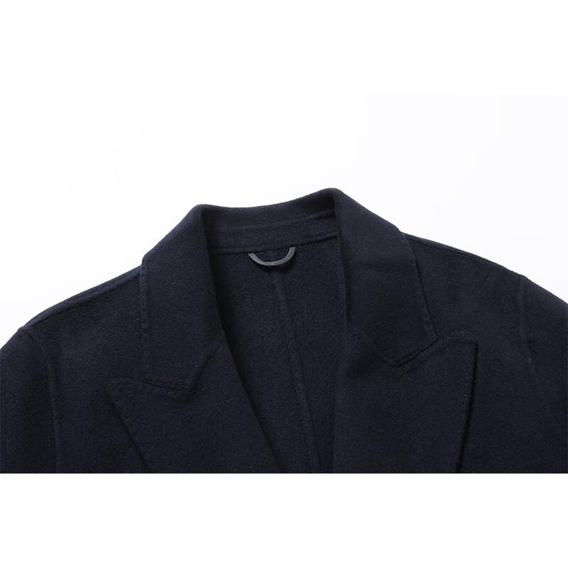 G·TENNA Men's TY28901 Wool Cashmere Peaked Lapel Overcoat