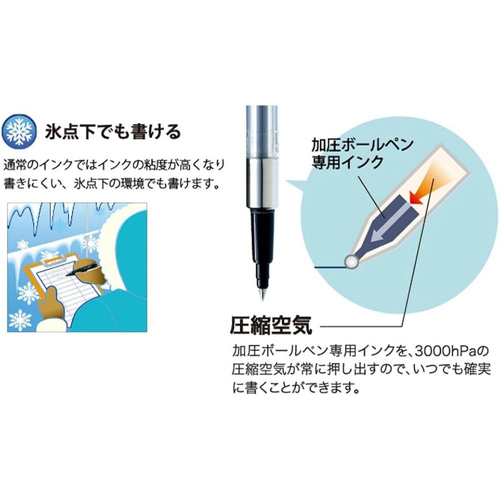 Mitsubishi Pencils Ballpoint Pen Power Tank Standard 0.5mm Black SN200PT05.24 10-pack