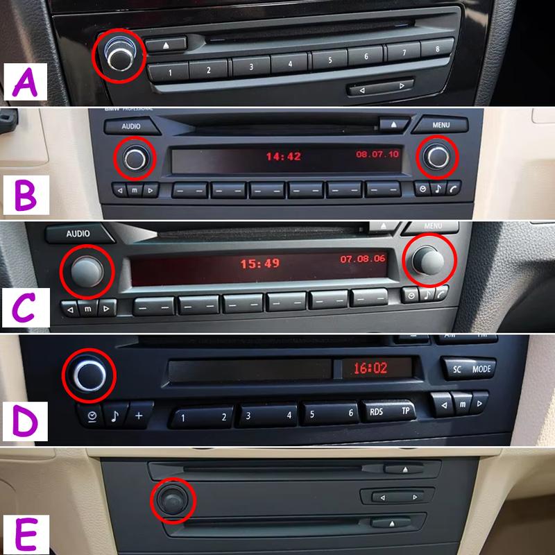 E90 E91 E92 E93 E81 E82 E87 E88 E84 E89 Car Radio CD Player Volume Button Knob For BMW 3 1 X1 Z4 Series 2005-2015 65129114289