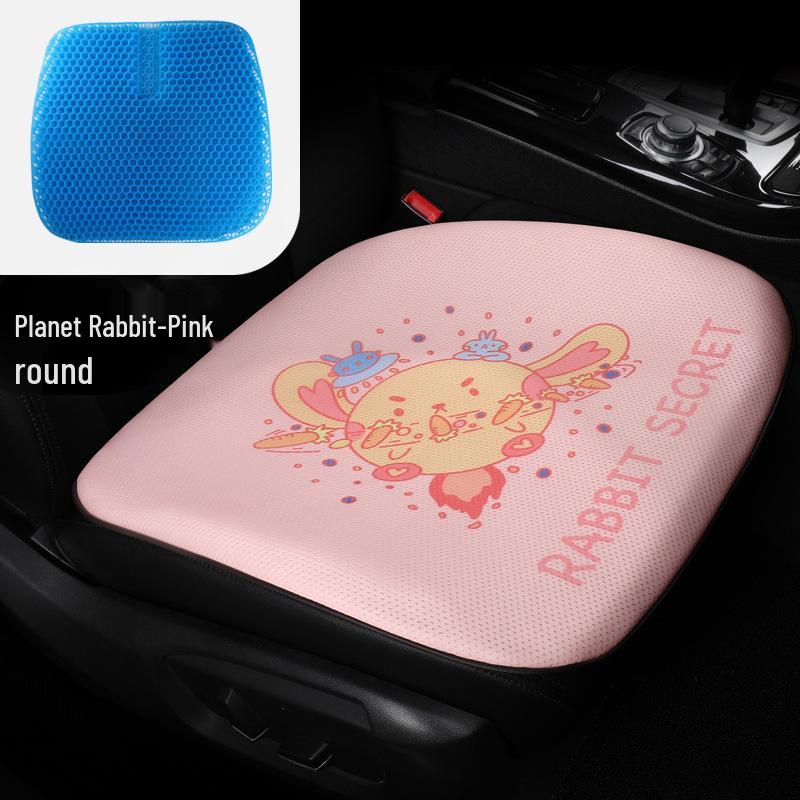 Cartoon Style Gel Car Seat Cushion – Universal Four-Season Chair Pad for Office and Furniture