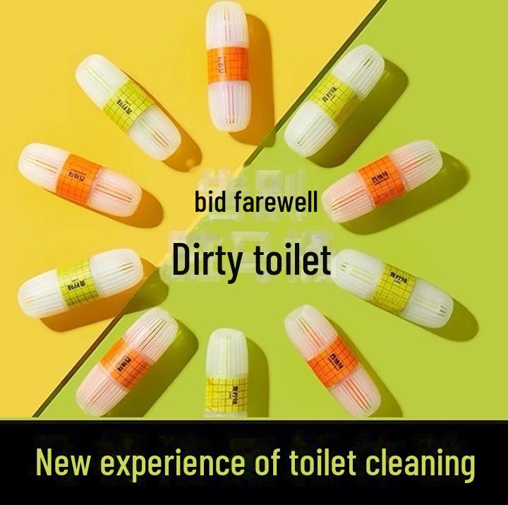 Lemon-Scented Automatic Flush Toilet Deodorizer: Purifies Air and Eliminates Odors with Every Flush. Suitable for Any Automatic Flush Toilet.