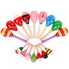 11/19cm Wooden Maraca Sounding Sand Hammer Classical Orff Musical Instrument Toys Ensemble Background Sound Producing Instrument