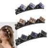 Sparkling Crystal Stone Braided Hair Clips Tooth-Shaped Non-Slip Bangs Hairpin