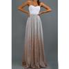 Women Sexy  Hot Stamping Strapless Sleeveless Long Party Elegant Dress