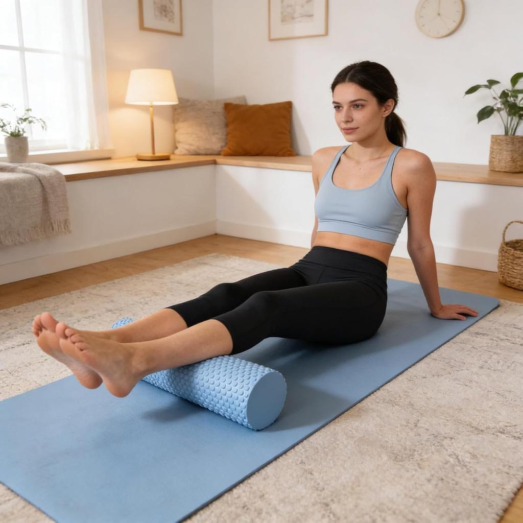 12 Inch EVA Soft Dot Foam Roller for Muscle Therapy, Yoga and Balance Exercises, High-Density Massage Roller, Foam Roller