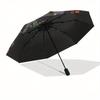 Day of the Dead Skull & Flowers Circular Art PrintUmbrella, Portable 3-Fold Umbrella for Men & Women,Christmas Gift ES349