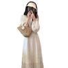Floral Long Sleeve Dress With Embroidery For Vacation And Casual Wear