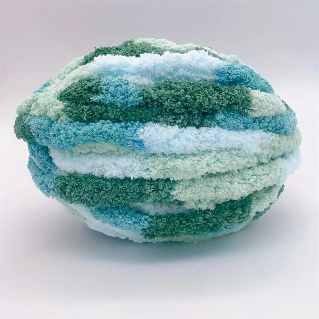 6pcs Gradient Chunky Yarn for Cushions Super Bulky Polyester Yarn Bundle (200g) - Extra Thick Ombre Yarn for DIY Pillow Covers