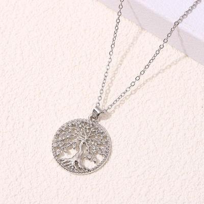 European & American Fashion Stainless Steel Tree of Life Pendant Necklace