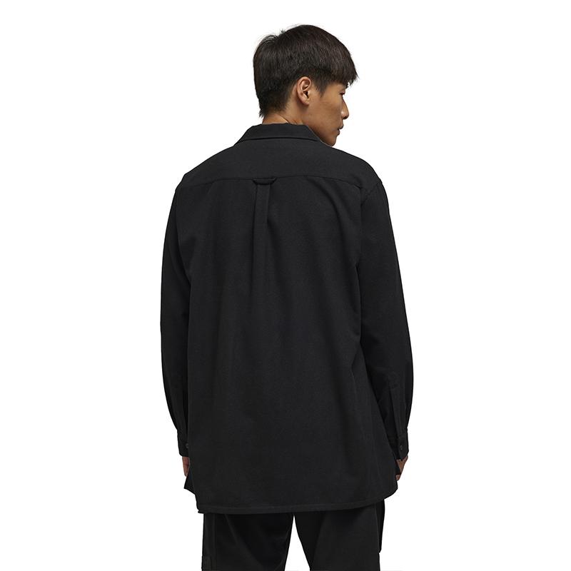 Y-3 Flannel Shirt Autumn Jacket Solid Color Casual Coat Unisex Jackets Black IP5562