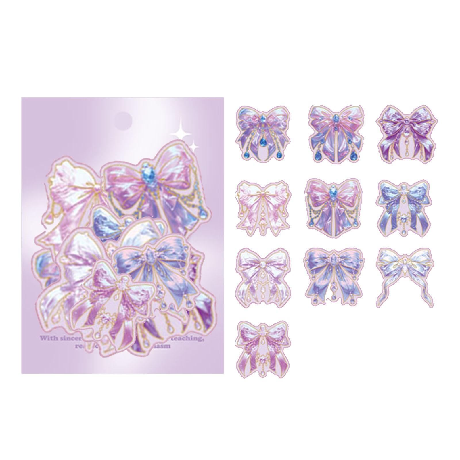 

Красочные наклейки-бабочки, 10 узоров и 20 штук, декоративные наклейки из ПЭТ-материала, подходящие для украшения блокнота своими руками One Size фиолетовый