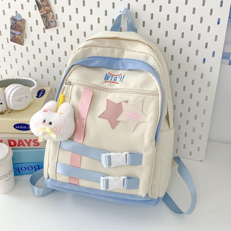 Spacious And Stylish Korean Design Backpack Unisex Casual Waterproof Nylon Bag