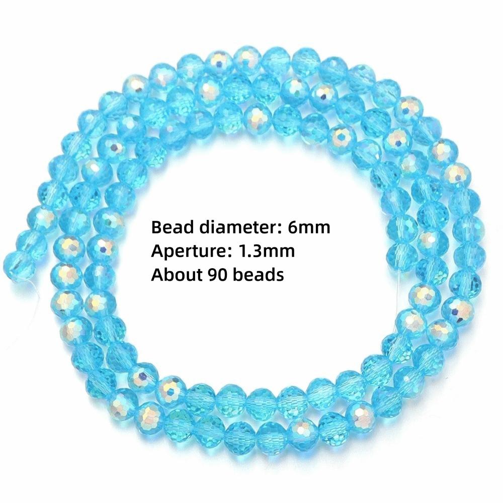 96-faceted Faceted Glass Beads Pink Blue Crystal Earth Beads for Jewelry Making