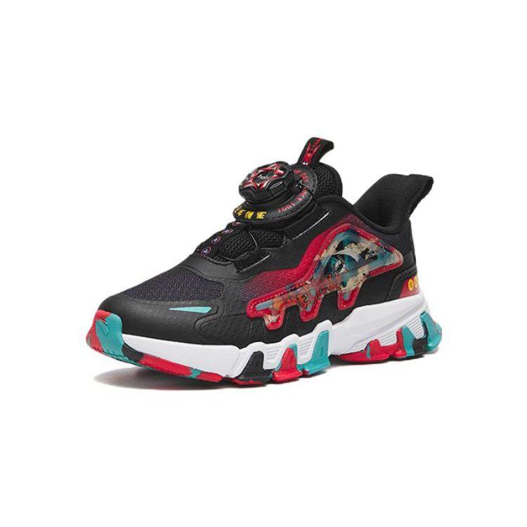 Anta Kids  Rabbit Jump Thousand Mountains Wear-Resistant Non-Slip Low-Top Sports Casual Shoes Kids sneaker Black Red 312319986-7