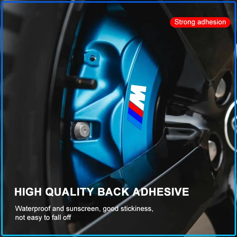 6pcs/Set Sport Car Brake Caliper 3D Sticker Auto Wheel Hub Stickers For BMW E34 E46 E39 E38 E90 E60 E36 F30 F30 F10 E92 E38 E91 G30 G38 M3 M5