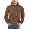 New Style Pullover Sweatshirt - Solid Colour Casual Sports Loose-Fit Trendy Long-Sleeved Hooded Sweatshirt for Men