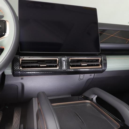 ABS Carbon Car Center Dash Air Condition Outlet Cover For ICAR 03/Jaecoo J6 2024