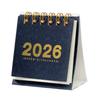 Mini Desk Calendar 2026 Standing Flip Small Desktop Calendar Jan.2026 to Dec 2026 12 Monthly Calendar with Twin-Wire Binding for Home Office School