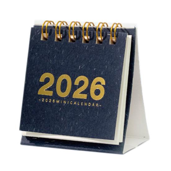 Mini Desk Calendar 2026 Standing Flip Small Desktop Calendar Jan.2026 to Dec 2026 12 Monthly Calendar with Twin-Wire Binding for Home Office School