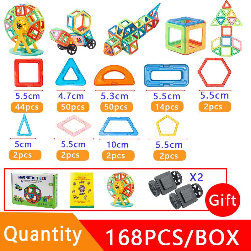 Large Educational Magnetic Tiles - Children's Development Toy for Creative Building and Thinking