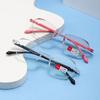 Modische Blaulichtblockierende HD-Linse Weitsichtigkeitsbrille Luxuriöse Diamantschliff Lesebrille Quadratisch Fernsicht Dioptrien +1,0 bis +4,0