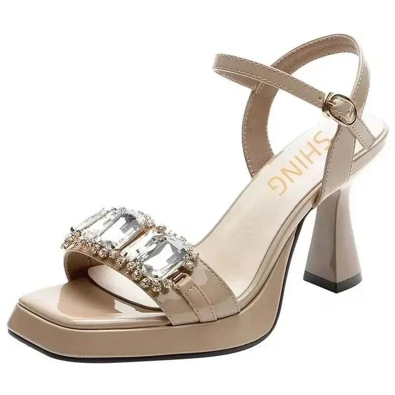 Thick Open Toe Sandals for Women 2024 Summer New  Sole Waterproof Platform Model Sandalias Mujer Verano 2024 High Heels Slides