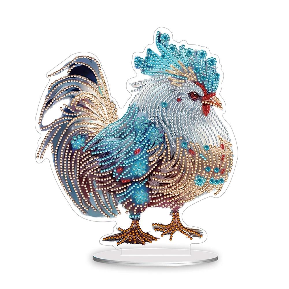 Tiger Diamond Painting Desktop Decorations Horse Chicken Zodiac 5D DIY Diamond Art Tabletop Decorations for Office Desktop Decor