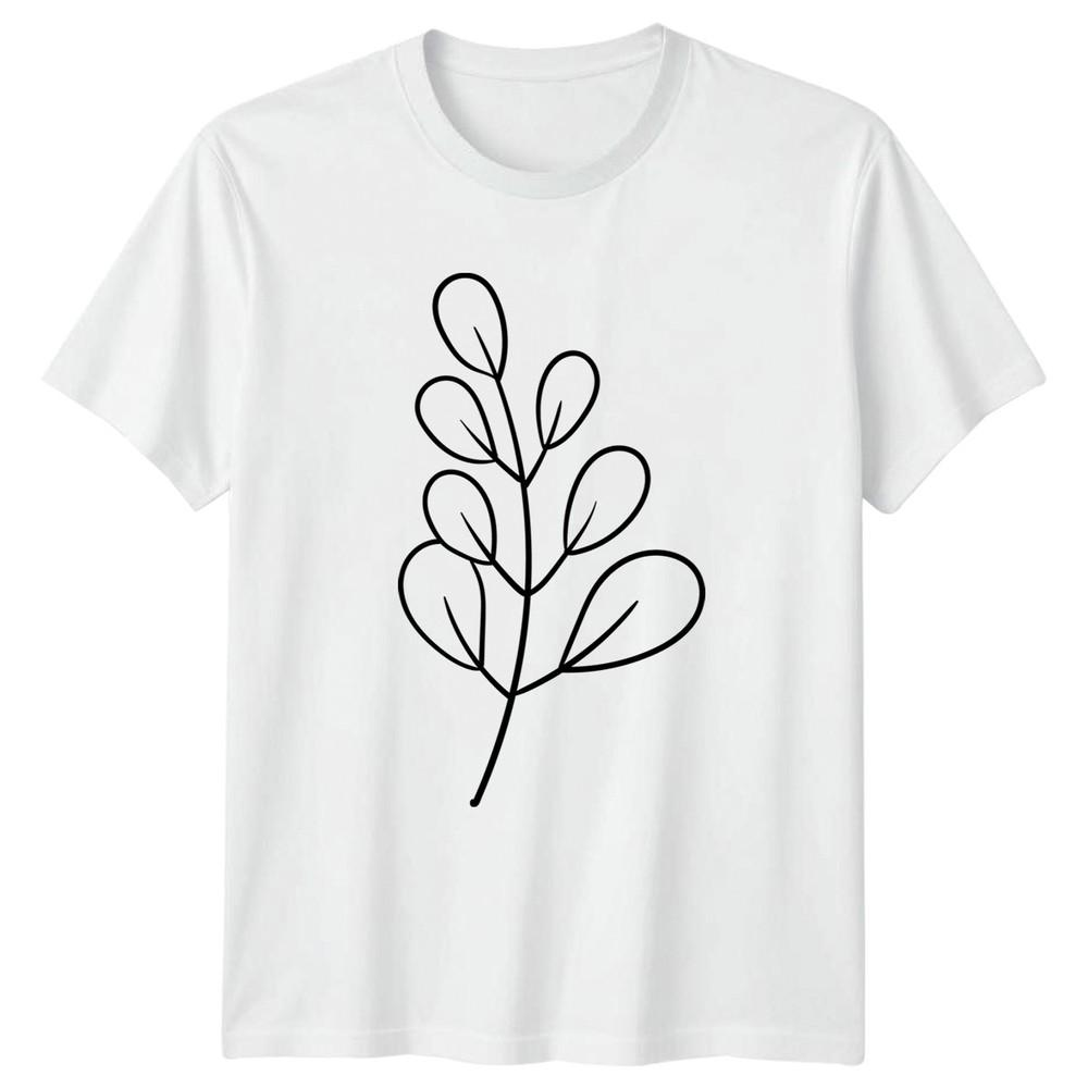 Minimalist Botanical Leaf Art TShirt Leaf Design Nature Plant Birthday Gift S