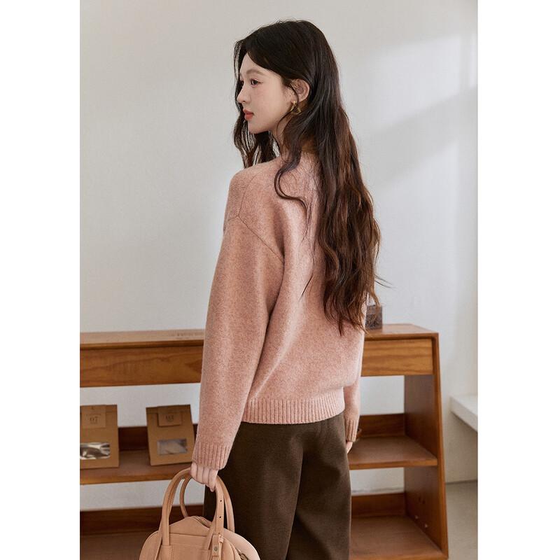 MISHOW Women's Faux Mink Pony Knit Pullover Sweater