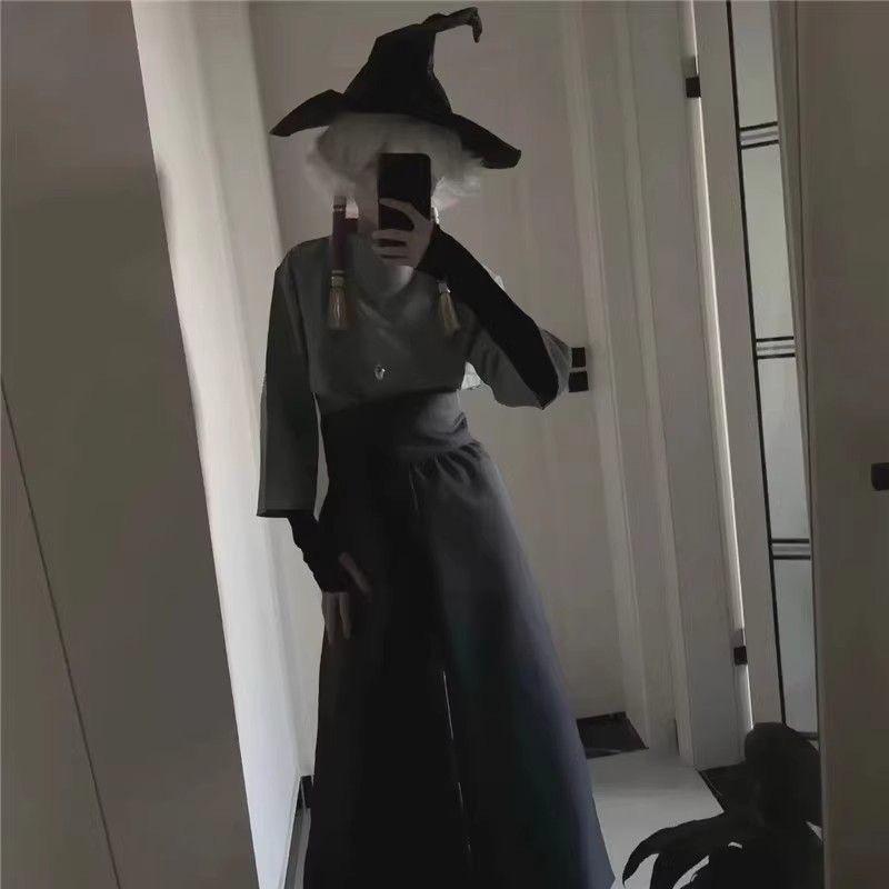 Grand Hyatt SK Sky: Children of the Light Prophecy Season Wizard Cosplay Costume - Samurai Pants & Bat Cloak