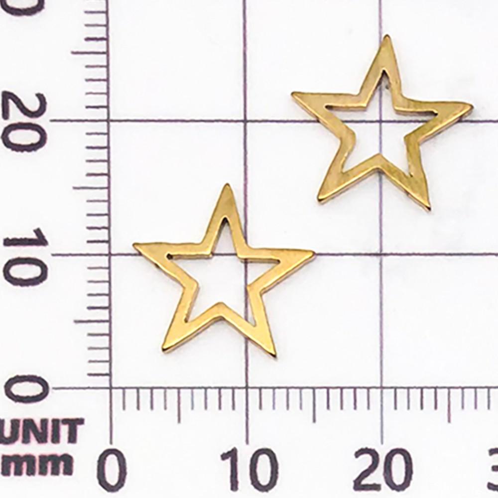 20 Mixed Gold Vacuum-Plated Stainless Steel Geometric Frame Pendant Charms for DIY Jewelry