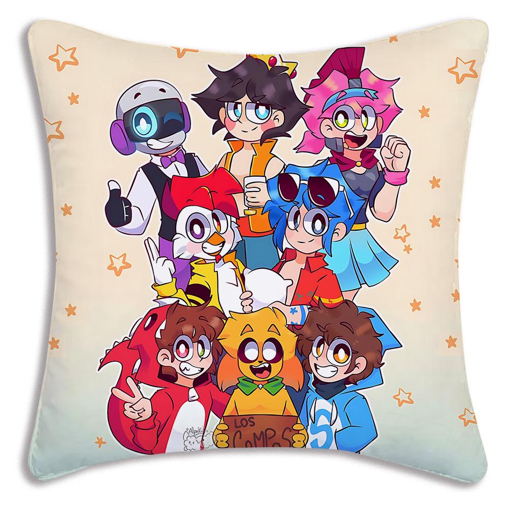 Anime For M-Mikecracks Pillow Covers Cartoon Sofa Decorative Home Double-sided Printing Short Plush Cute Cushion Cover