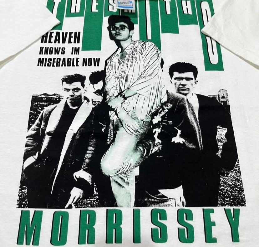 

Vintage Morrissey The Smiths Band 90s Tour Single Stitch T-shirt REPRINT L