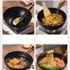 Kiwet Uncoated Mini Iron Pot, Small Wok, Household Wok, Induction Cooker Gas Cooker, Cooking Frying Pan, Frying Pan, Flat Pan, Non-Stick Frying Pan, W