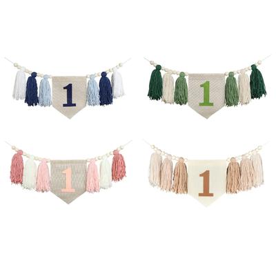 1ST Birthday Decoration Photo Prop Birthday Hanging Decoration Baby Shower Boys Girls Backdrop Garland 1 Year Birthday Banner