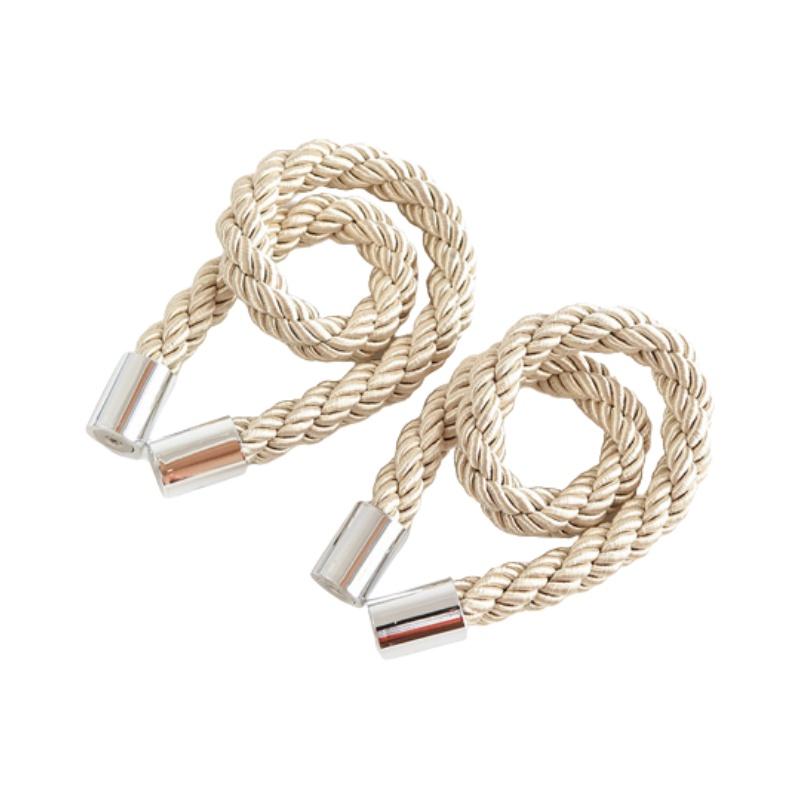 

Rope Weave 2pcs Magnetic Curtain Tiebacks Clips Tie Buckle Decoration Vintage бежевий